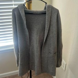 Womens small oversized hooded cardigan worn once grey